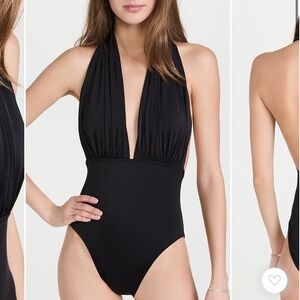 Norma Kamali Halter One Piece Swimsuit